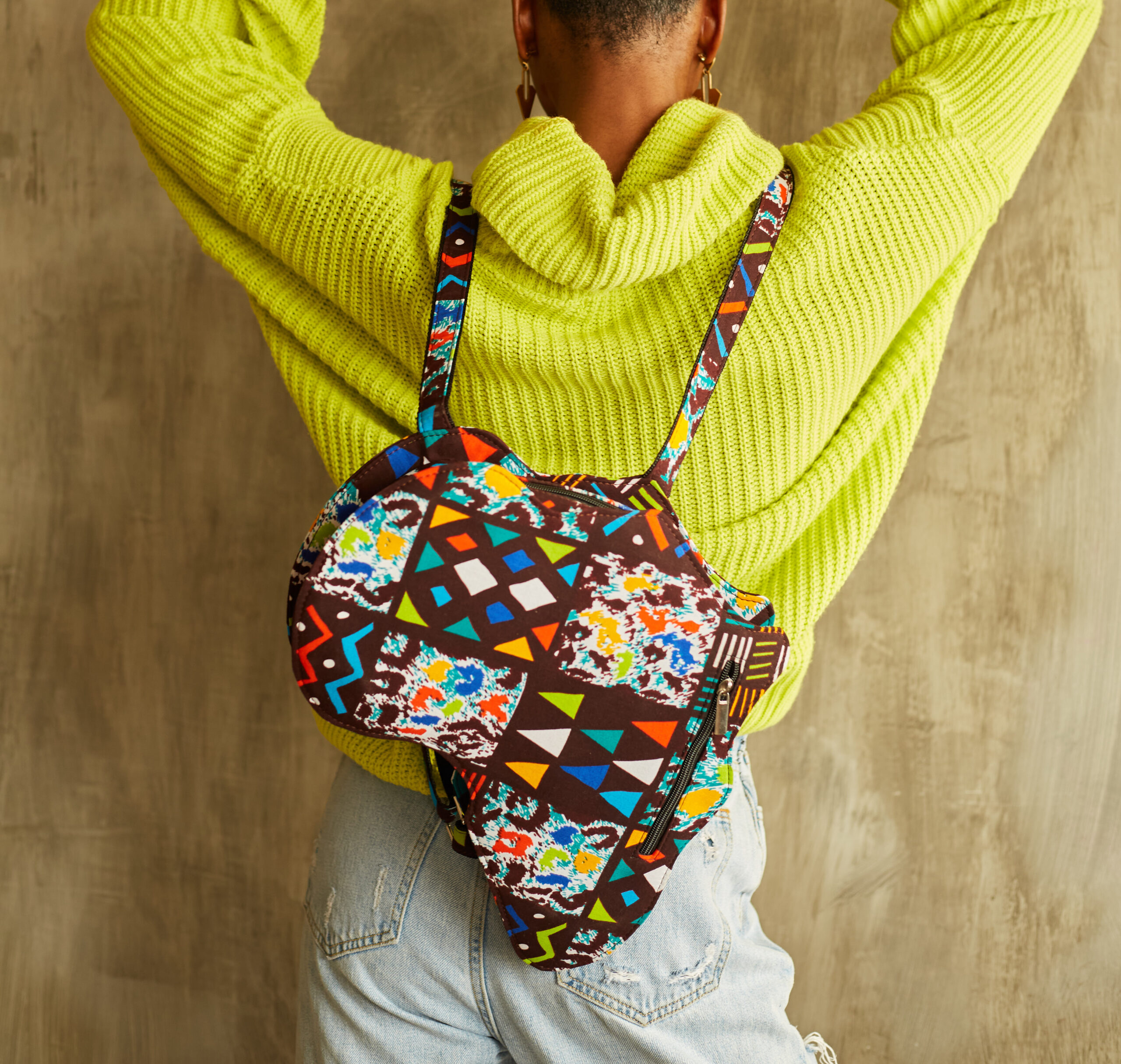 Aztec African Shaped Backpack