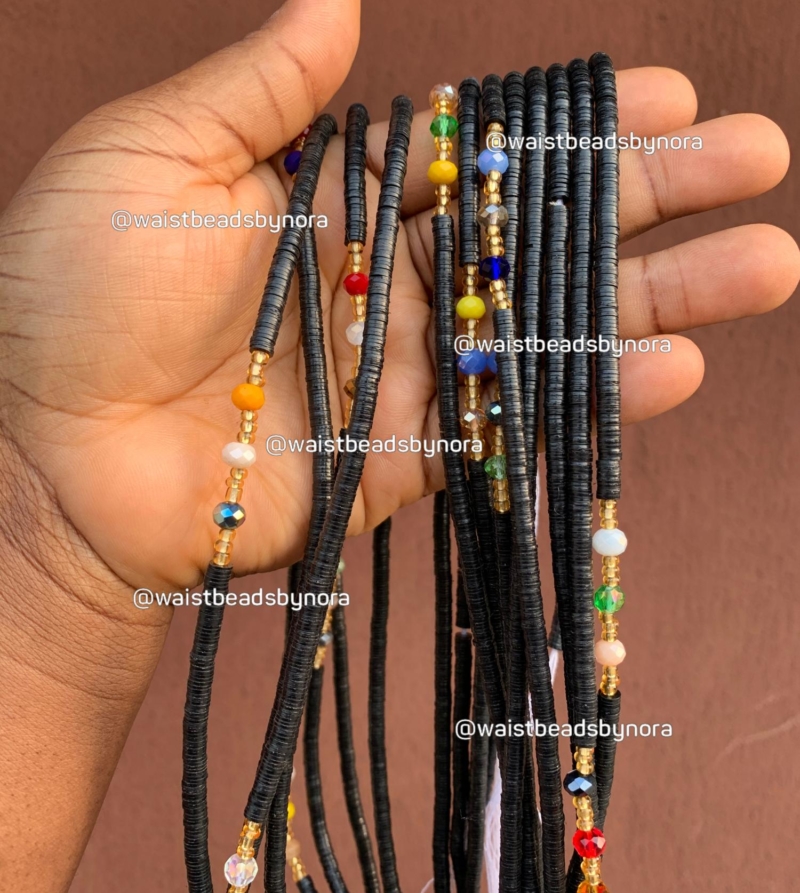 BLACK DISC BEADS