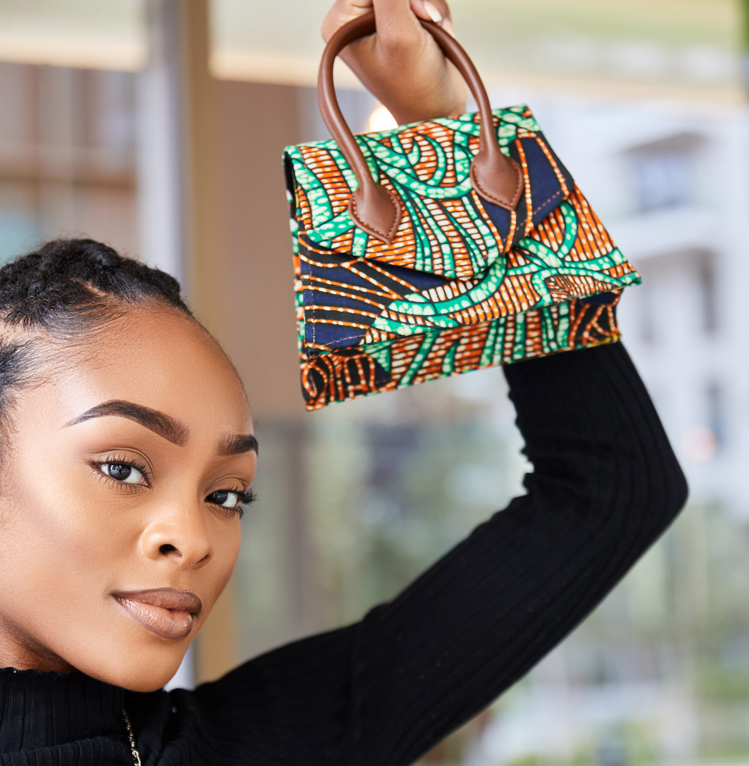 Brown Leaf Midi Rhoda Bag