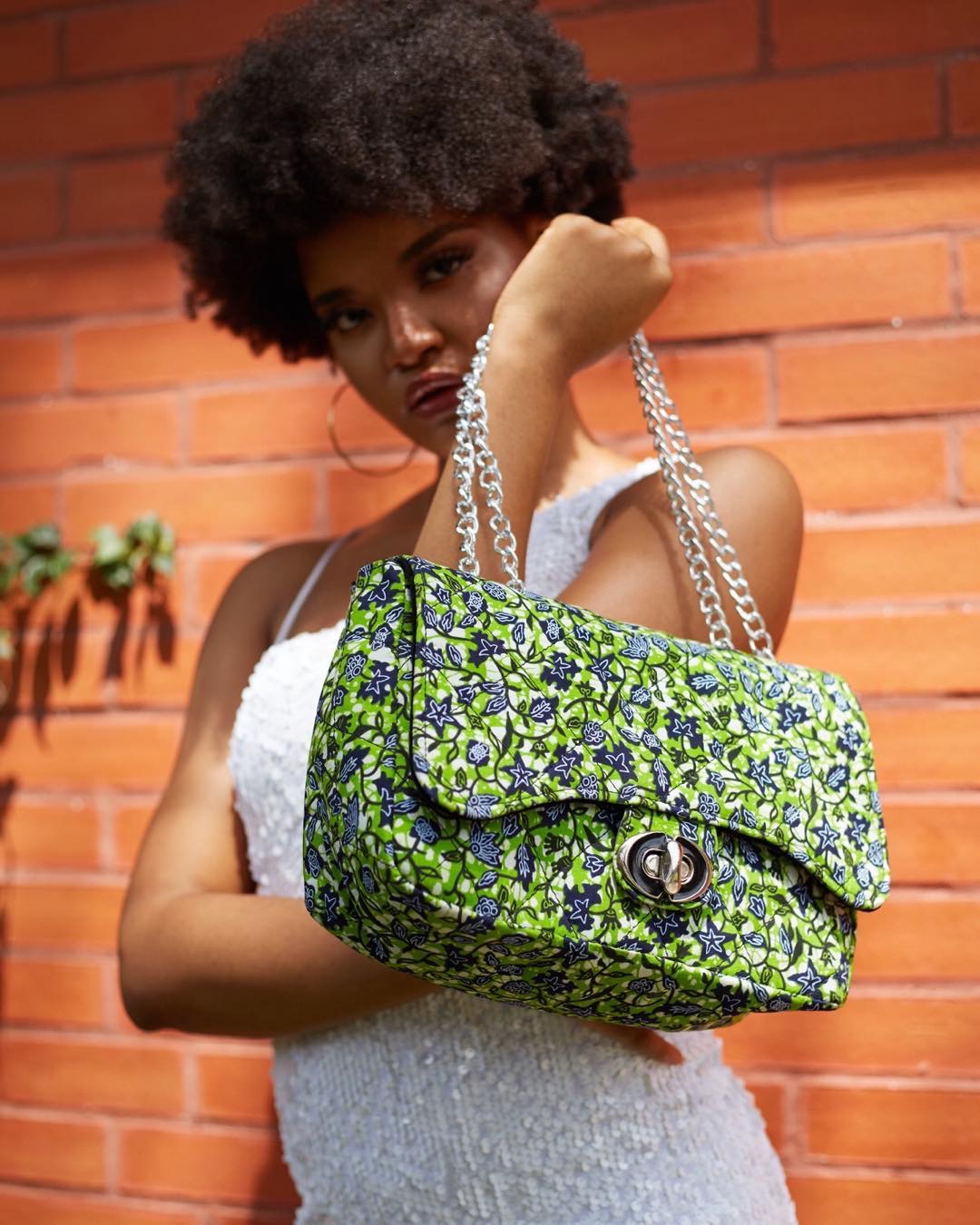 Green Waterleaf Quilted Temi Bag