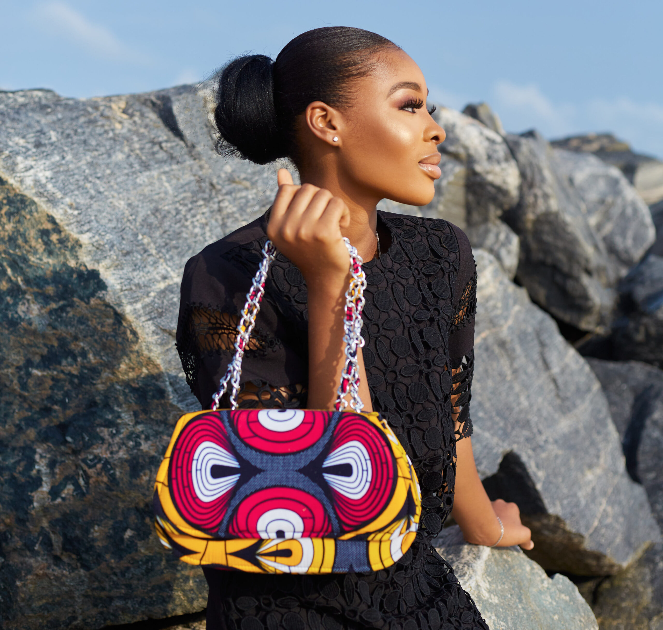 Pink/Yellow Mide Bag
