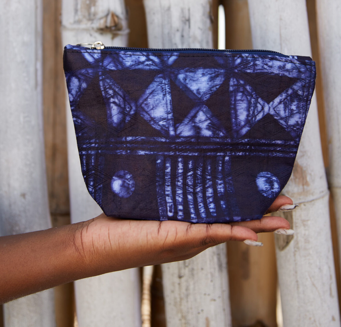 Purple Adire purse