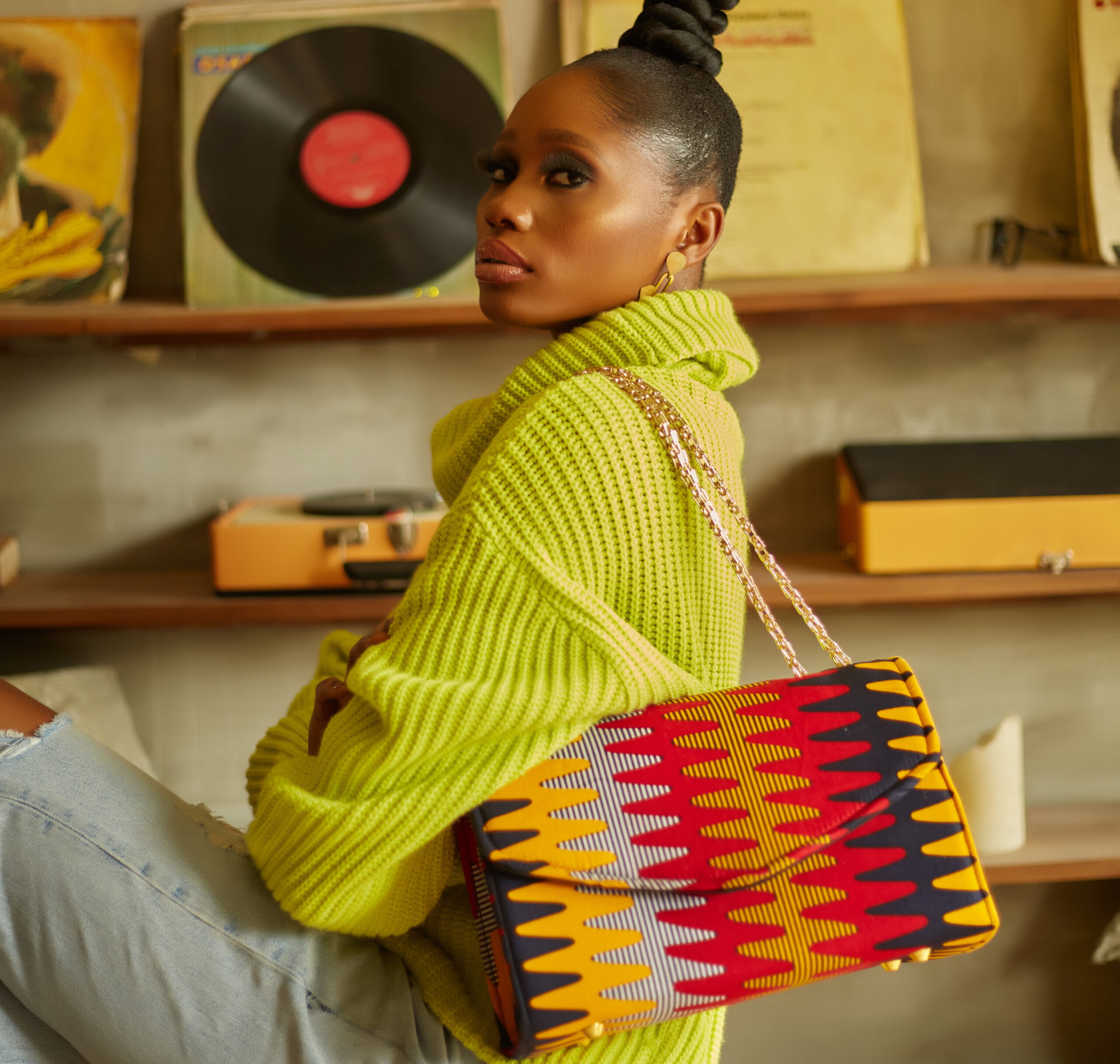Red Sewa Midi Bag