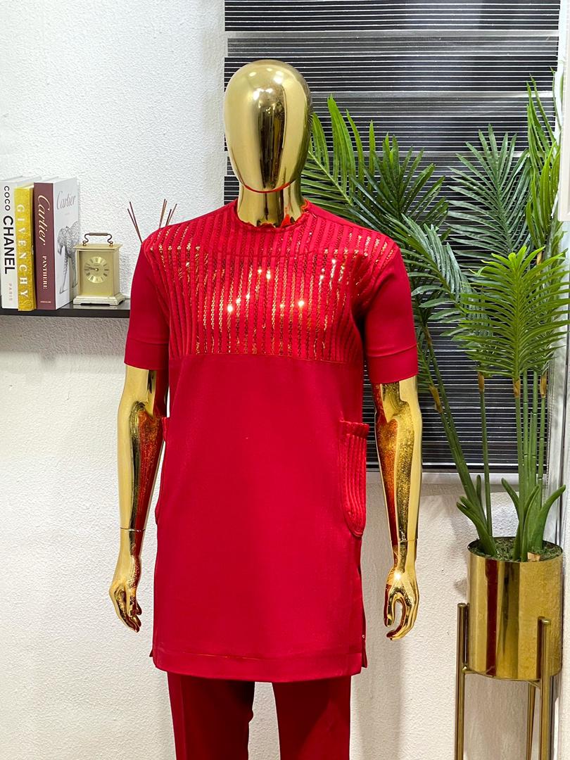 Red tunic and pant