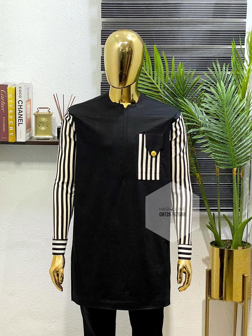 black stripe tunic and pant