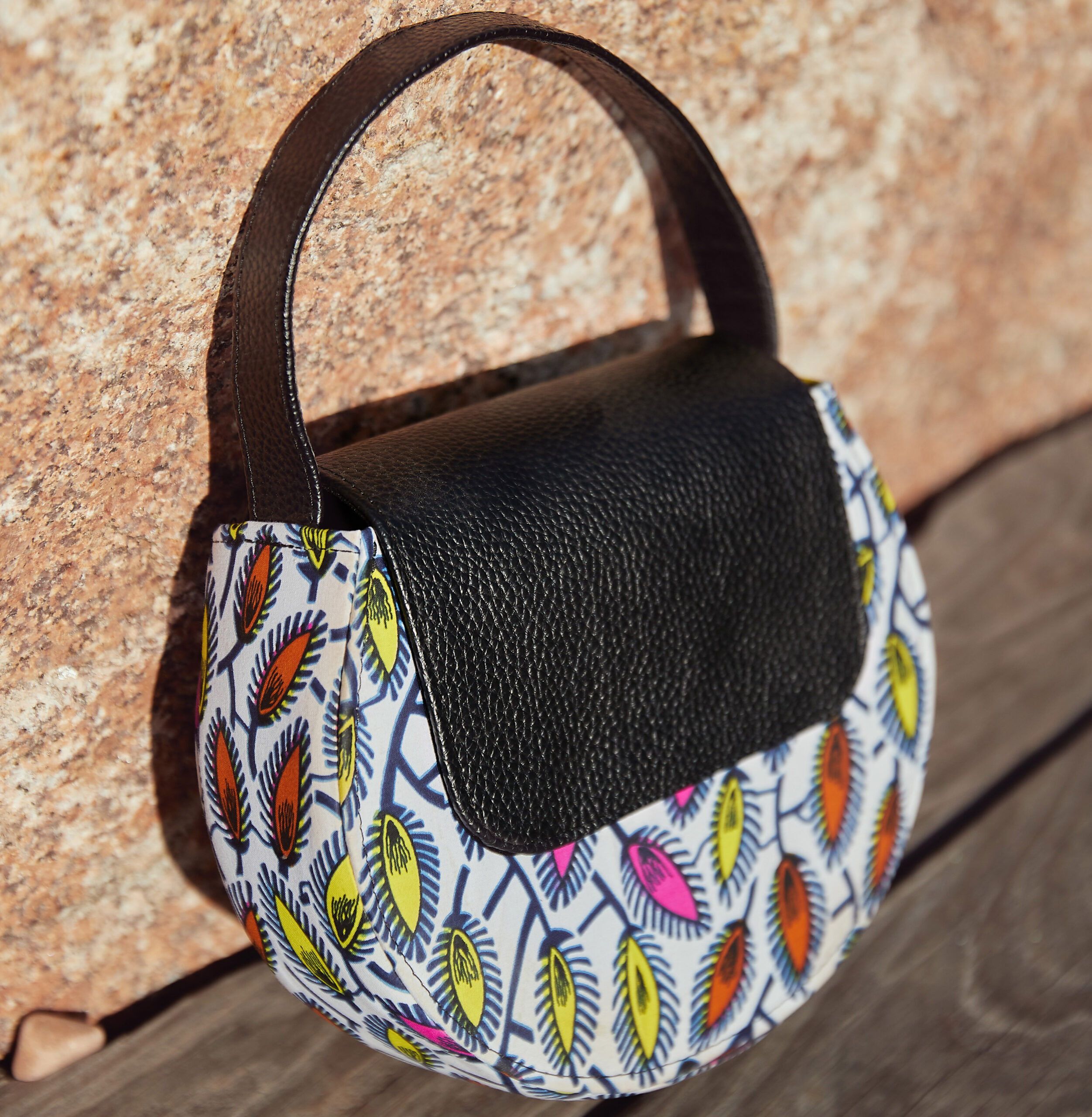 White Colourful Print Kike Bag