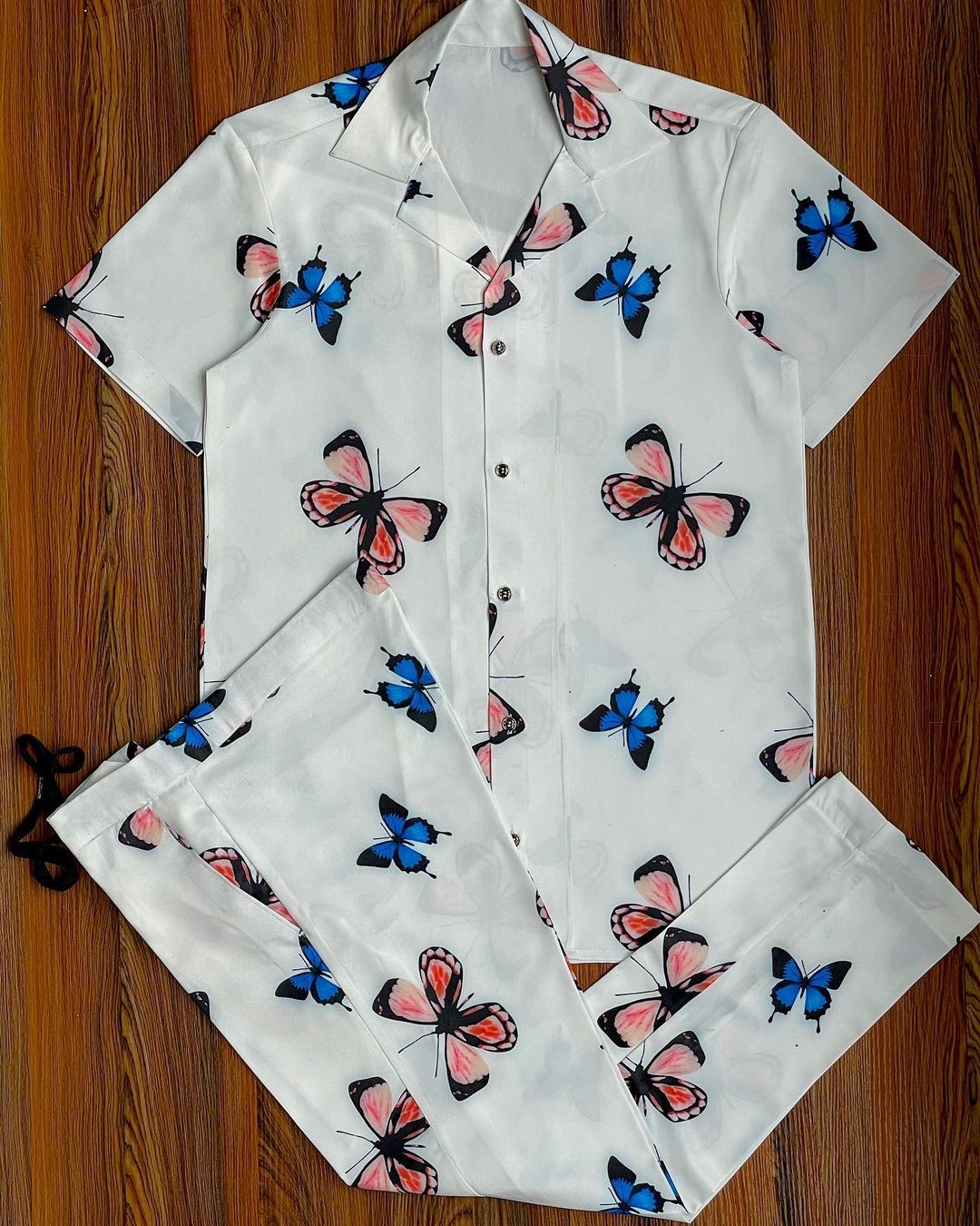 Butterfly print two piece