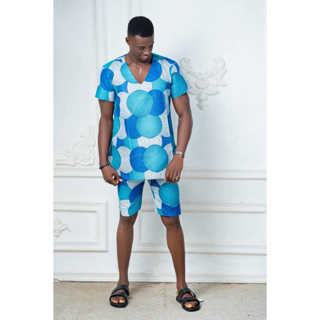 Ankara Short Trouser And Shirt Amini Ankara High Waisted Trouser